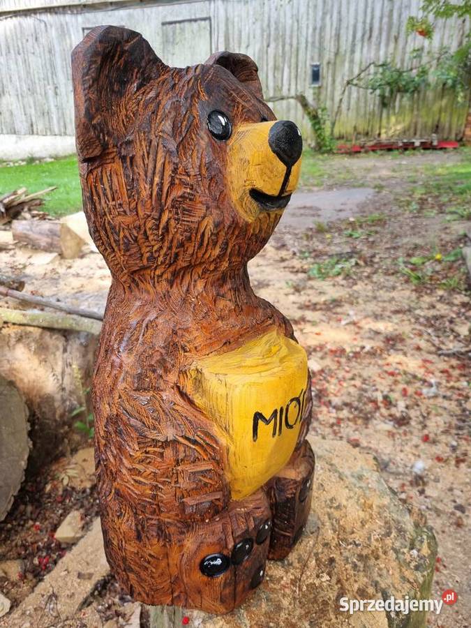 Rzeźba ogrodowa miś niedźwiadek z miodem Wierzchomino