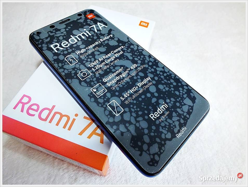 Smartfon Xiaomi Redmi 7A 3 GB / 32 GB 4G (LTE) niebieski Stan IGŁA!