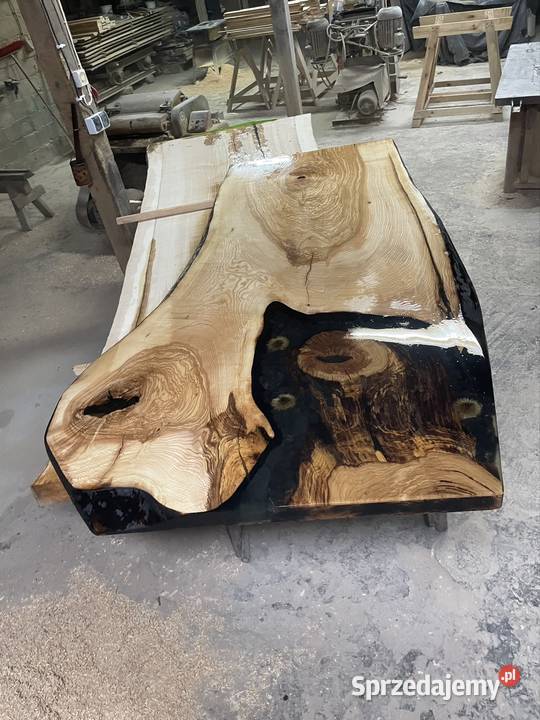 Stół monolit jesion 200 x 104 z żywicą Stoły Przysucha