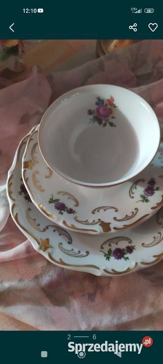 Duży piękny zestaw śniadaniowy filiżanka Wrocław