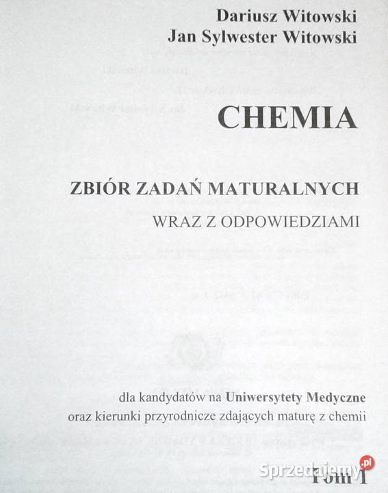 Chemia 1 Zbiór zadań z odpowiedziami 20022017 Chełm