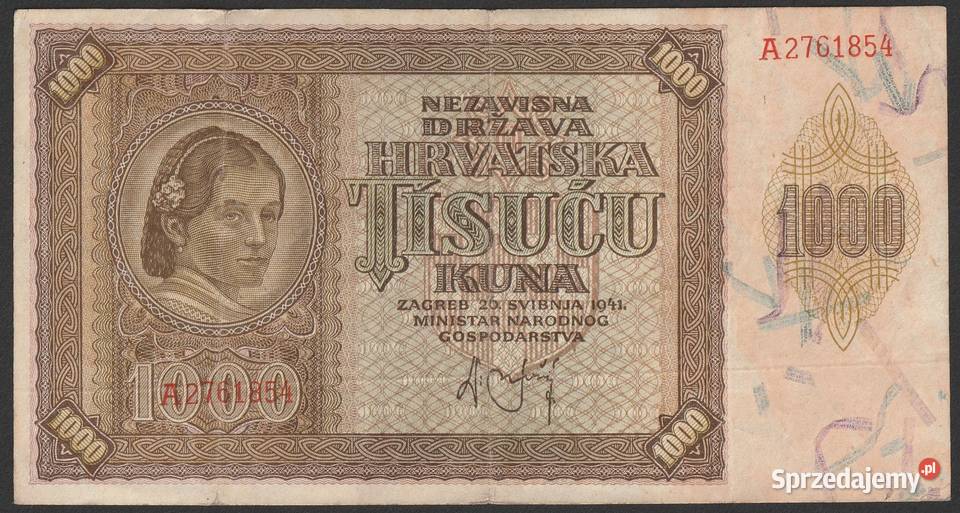 Chorwacja 1000 kuna 1941 A276 Łódź