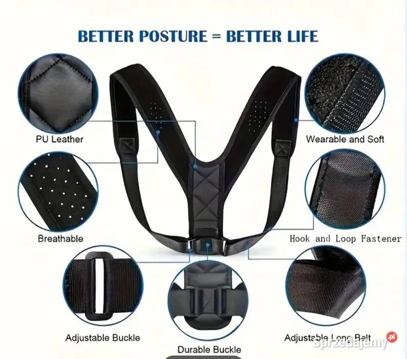 ORTOPEDYCZNY KOREKTOR POSTAWY WAD PROSTE PLECY Warszawa