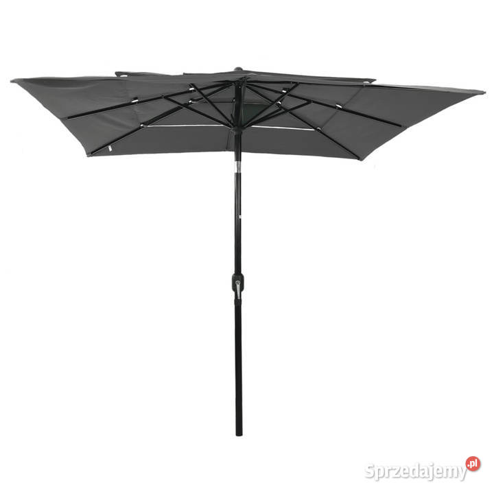 3poziomowy parasol na aluminiowym słupku