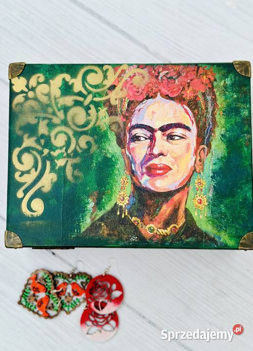 Toaletka z lusterkiem Frida Kahlo na biżuterię