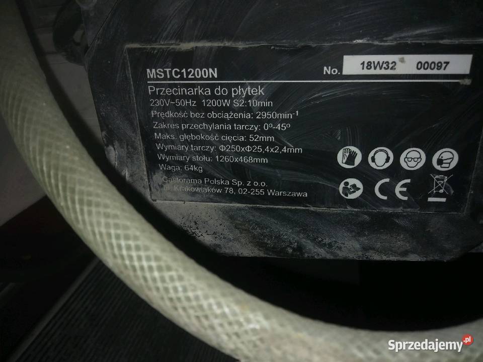 Przecinarka do glazury MacAllister 1200 W