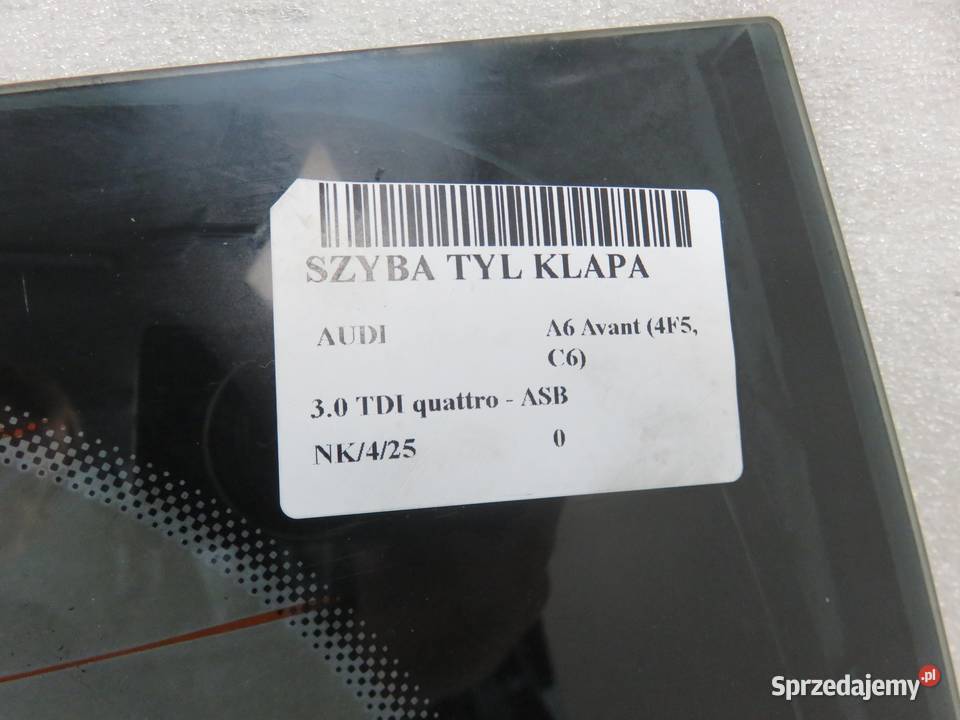 SZYBA TYLNA AUDI A6 C6 KOMBI