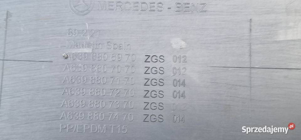 MERCEDES VITO W639 ZDERZAK PRZÓD A6398806970 Zderzaki