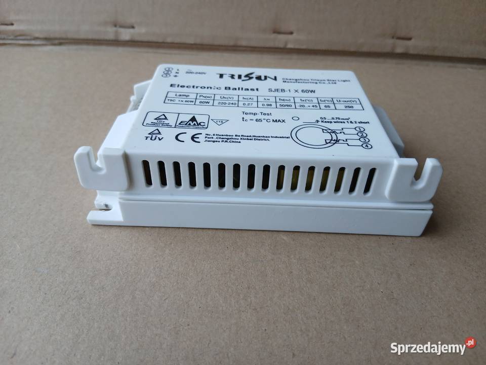 Zasilacz do świetlówki 60W TRISUN SJEB1 x 60W sprzedam