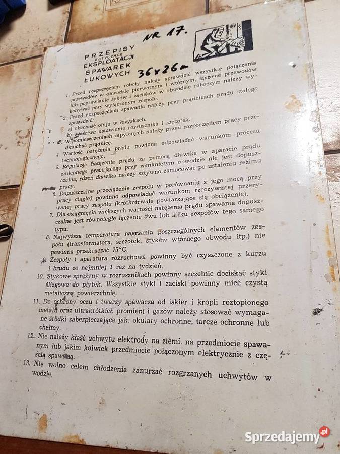 Lata 70teZ kolekcjiTablica BHP z PRLu lubuskie Gorzów Wielkopolski