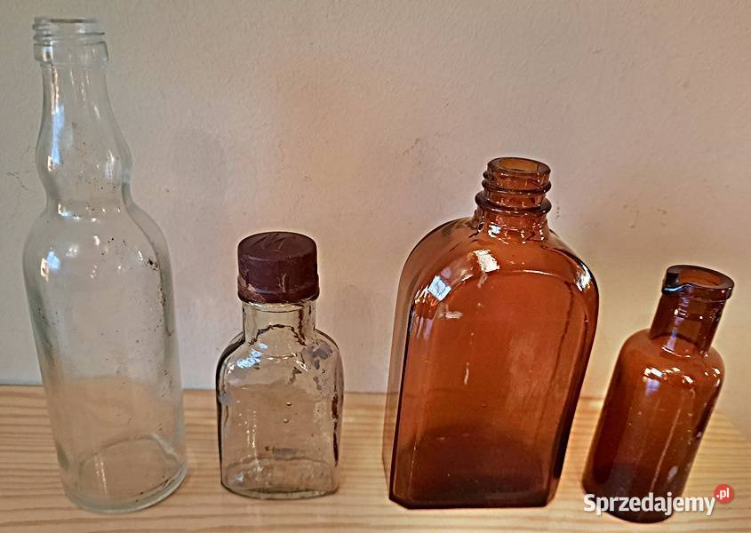 Stare butelki różne 4 sztuki Ostrów Wielkopolski