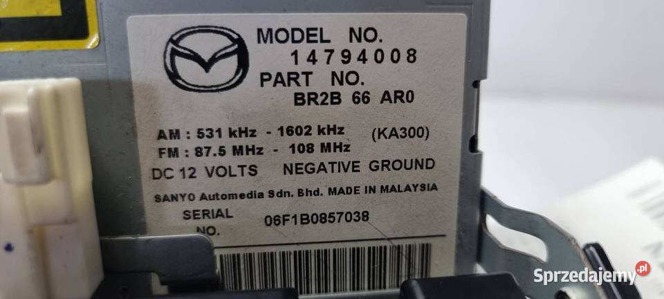 RADIO MAZDA 3 14794008 Lipno
