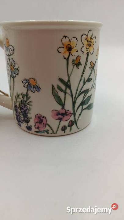 Kubek ceramiczny z motywem polnych kwiatów Zamość