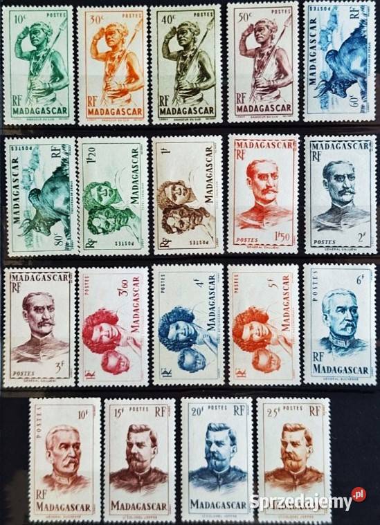 MADAGASKAR 1946 MNH kompletna seria wysyłka Człuchów