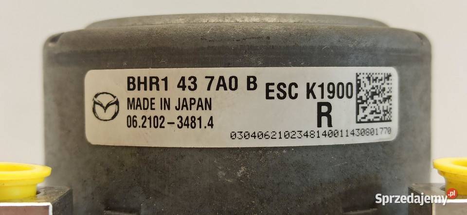 MAZDA 3 POMPA ABS 20 B BHR1437A0 osobowe Układ ABS i ESP