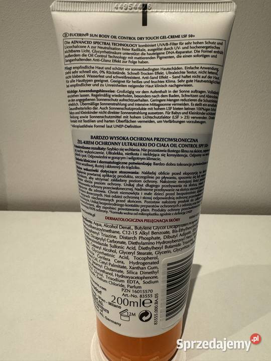 Eucerin Sun Oil Control SPF 50 ŻelKrem Ochronny Unisex Poznań