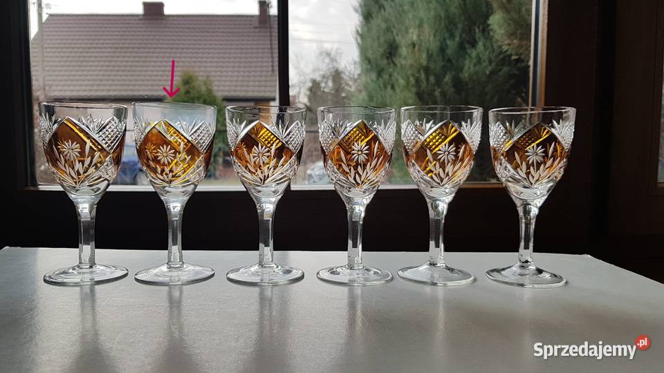Kryształowe kieliszki 120 ml kolorowy kryształ Dąbrowa Górnicza