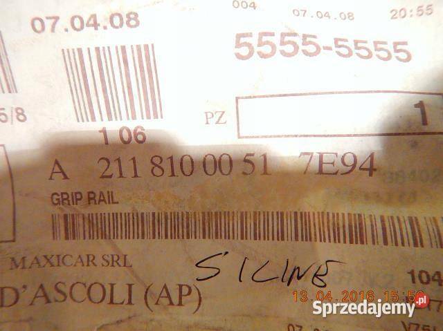 RĄCZKA UCHWYT PODSUFITKI MERCEDES CLS W219 NOWA
