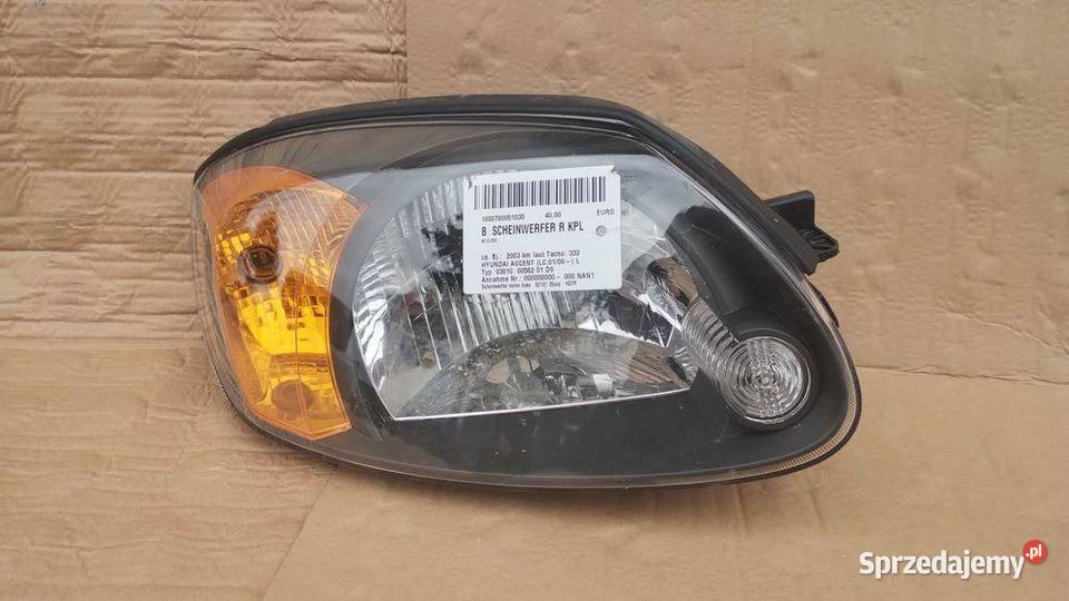 Lampa Przód Prawa Hyundai Accent 2 II Lift 0205r osobowe