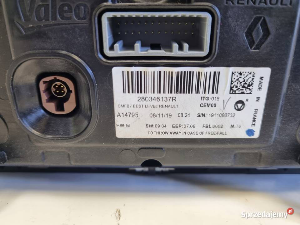 Renault Clio V EKRAN NAWIGACJI Wyświetlacz Radia Rudka