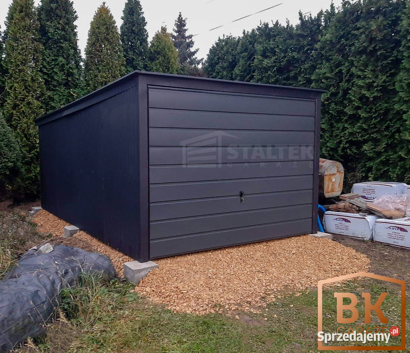 Garaż blaszany 3x5 Brama uchylna antracyt dach Sprzedaż Katowice sprzedam