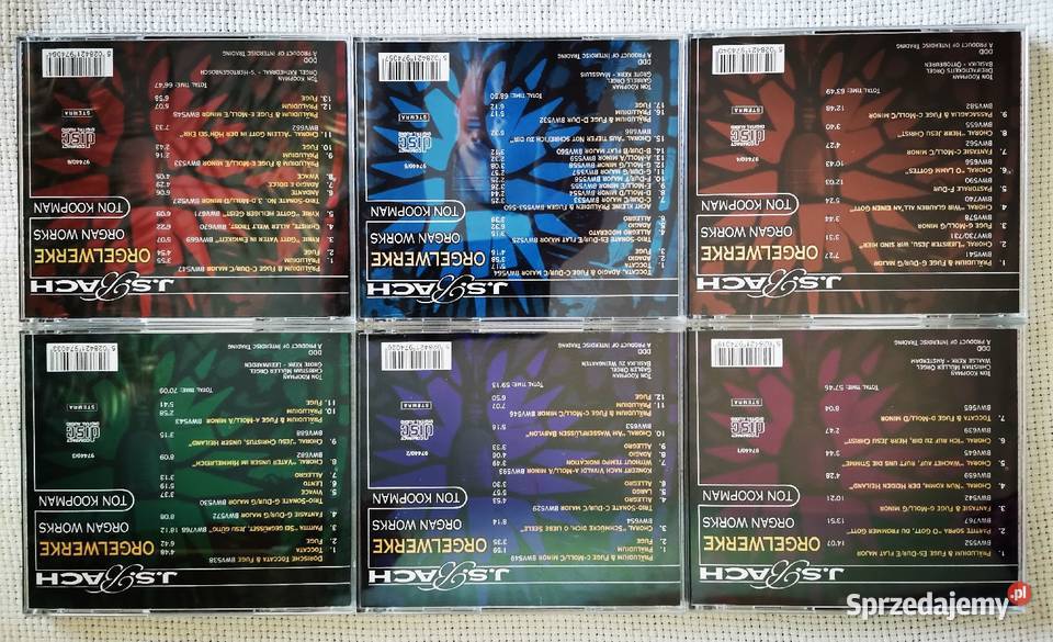 J S BACH muzyka organowa 6 CD Ząbki
