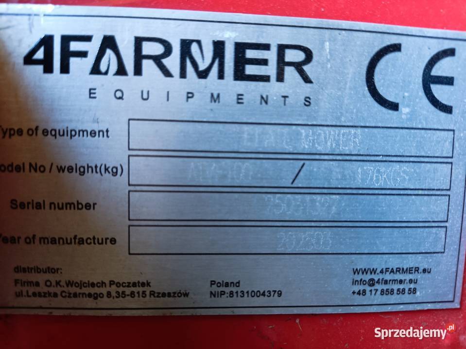 Kosiarka bijakowa spalinowa 4Farmer ATVF 100 22 Wilamów-Parcela
