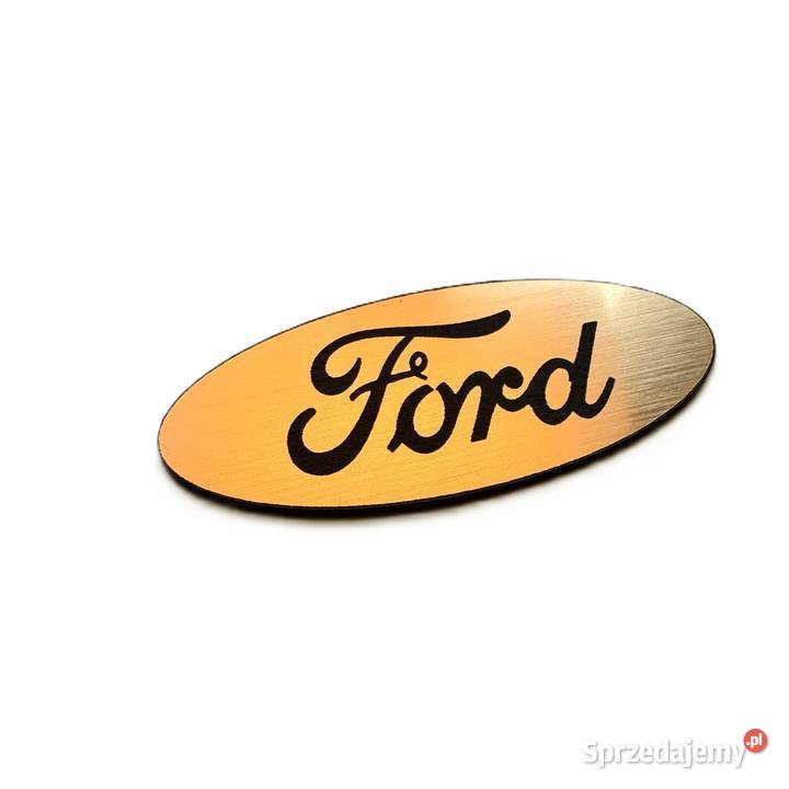 Emblemat Ford 30x12mm złoty naklejka znaczek Radom