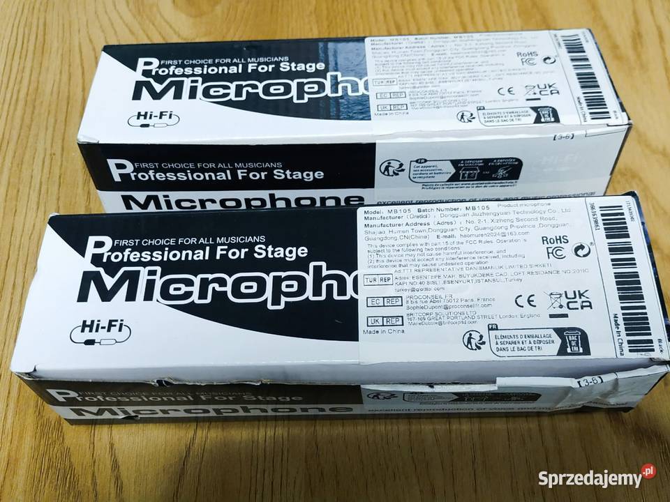Mikrofon 2 sztuki MB105 karaoke Kraków małopolskie