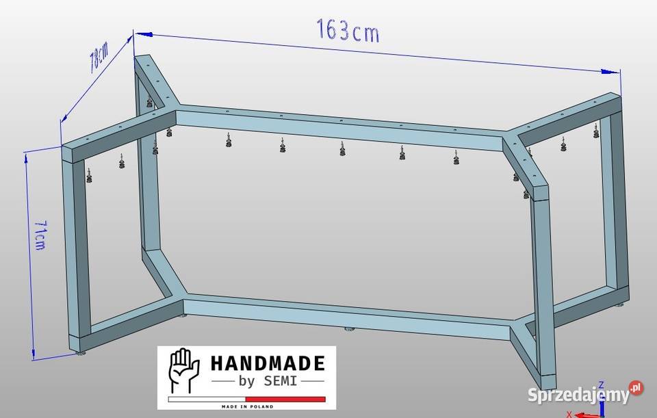 Noga do stołu podstawa stelaż solidny do blatu Jeżowe