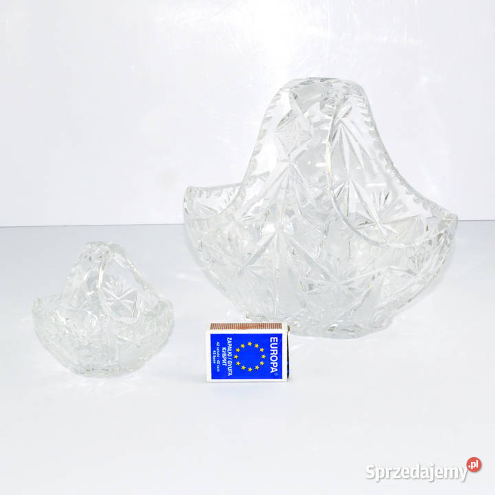 Para koszyków kryształowych Huta Szkła Julia Warszawa