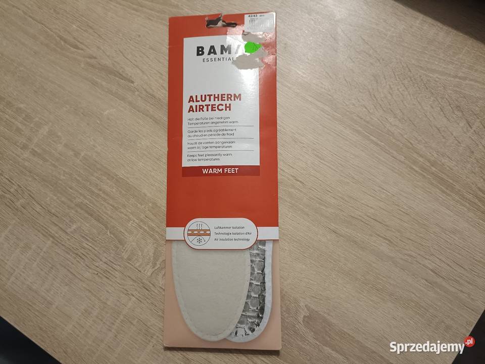Ciepłe wełniane wkładki do butów Bama Alutherm