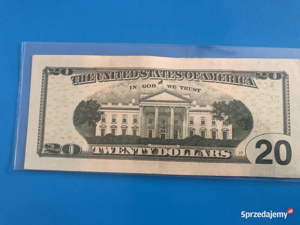 Banknot 20 dollars niski ciekawy numer Szczecin