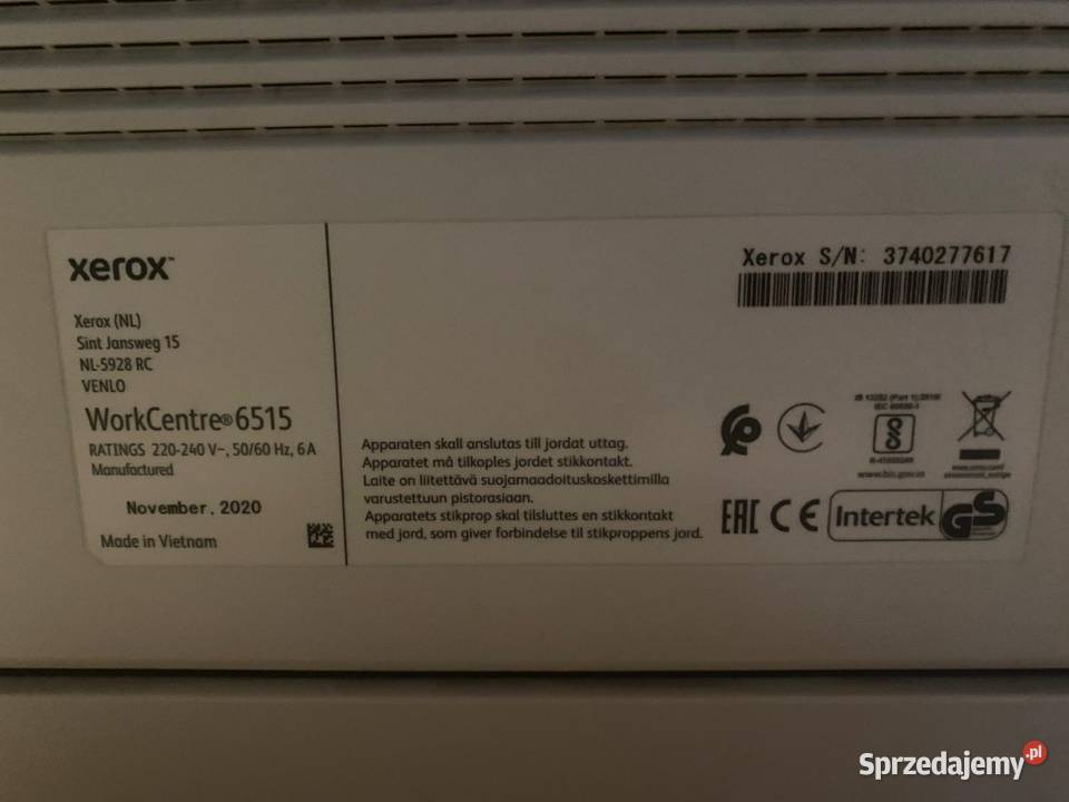 Drukarka XEROX WorkCentre 6515 Jeleńska Huta