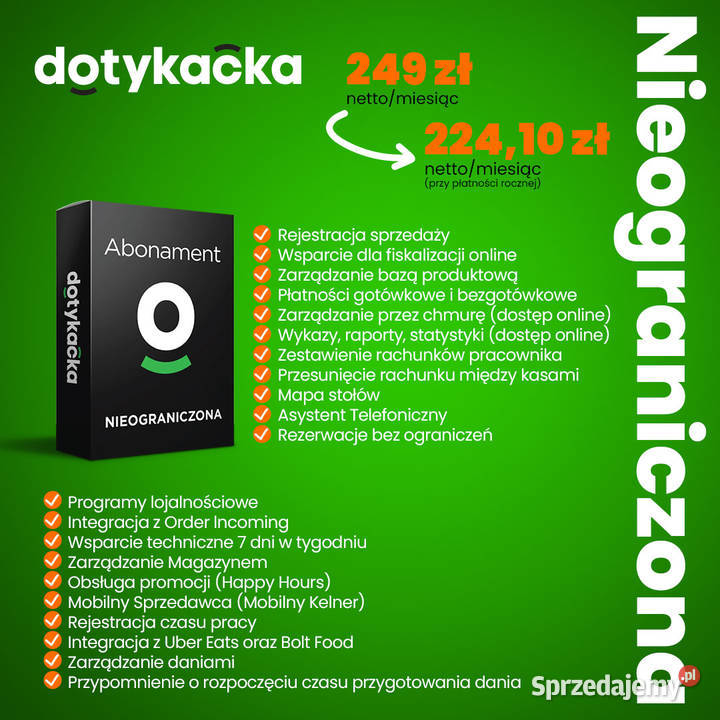 Dotykacka zestaw kompletny do Gastronomii mazowieckie Warszawa