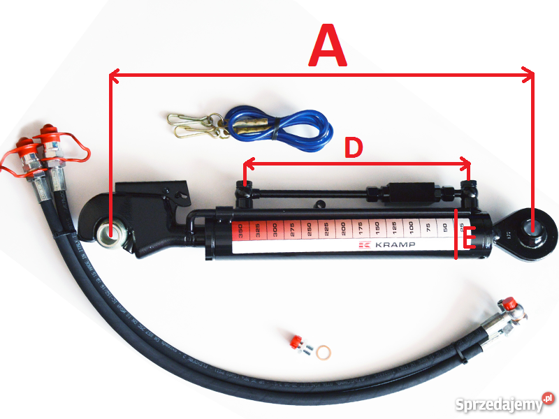 Cięgło łącznik hydrauliczny górny kat 2 5T skok
