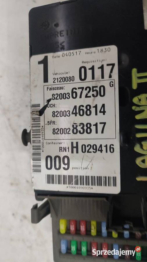 MODUŁ NADWOZIA RENAULT LAGUNA II 8200346814 Włoszczowa