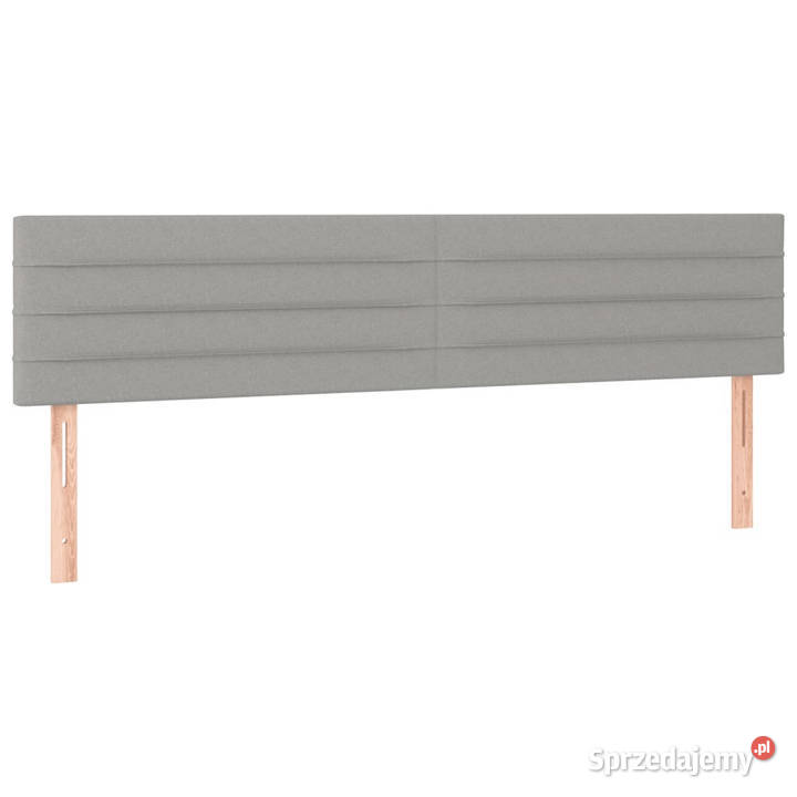 Zagłówek do łóżka z LED jasnoszary 200x5x7888 Ramy i stelaże sprzedam