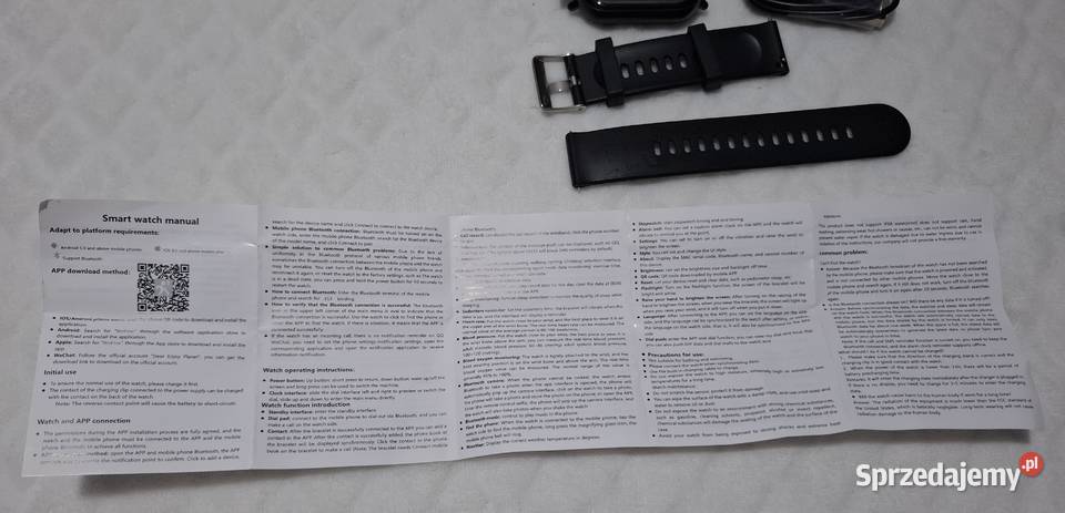 Zegarek smart watch GT20 czarny HryFine Czeladź