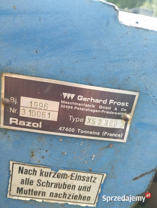 Brona talerzowa 360m łódzkie Wola Pomianowa