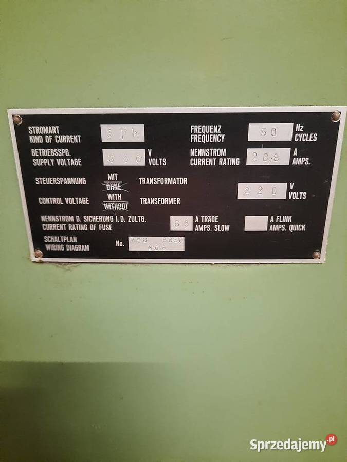 Wytaczarka WOTAN B105M STAN IDEALNY ISO 50 Moszna-Wieś