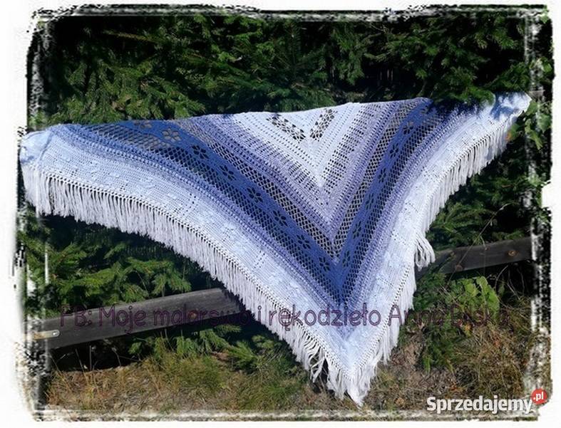 Chusta Ombre rękodzieło na szydełku NOWA Skarżysko-Kamienna