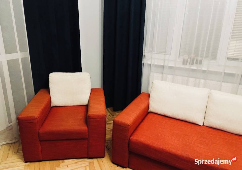 Sofa rozkładana z funkcją spania dwa fotele