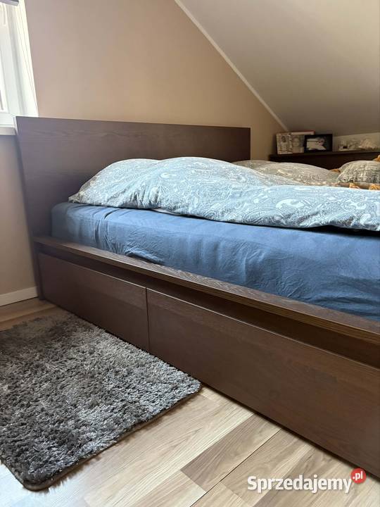 Łóżko IKEA malm 200x180 kolor ciemny brąz Częstochowa