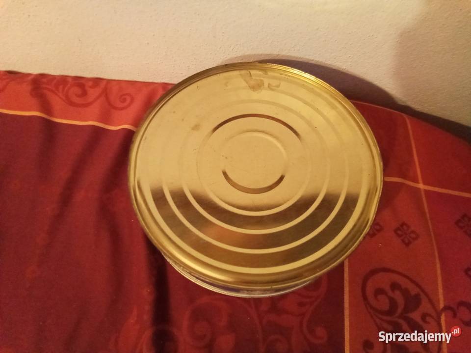 Stara duża puszka PRL Hortex Warszawa