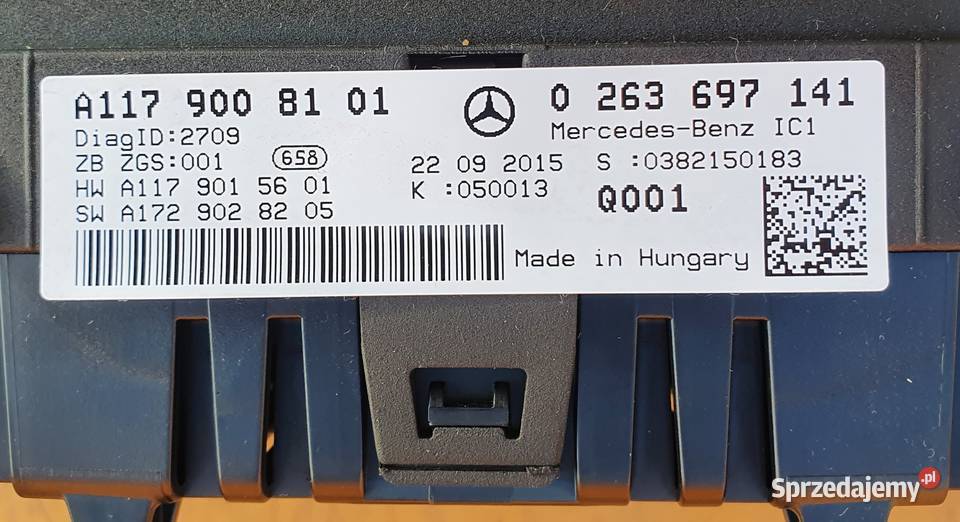 MERCEDES W117 CLA LICZNIK ZEGAR A1179008101 Radom