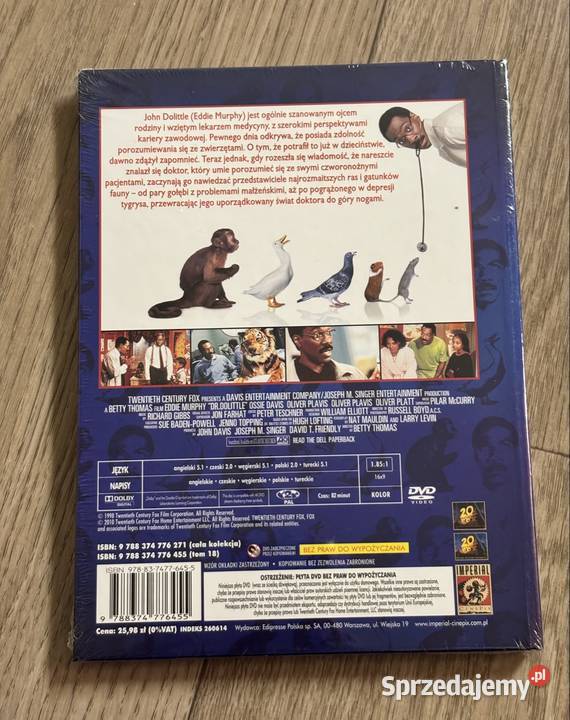 Dr Dolittle Eddie Murphy nowe DVD kino familijne Warszawa