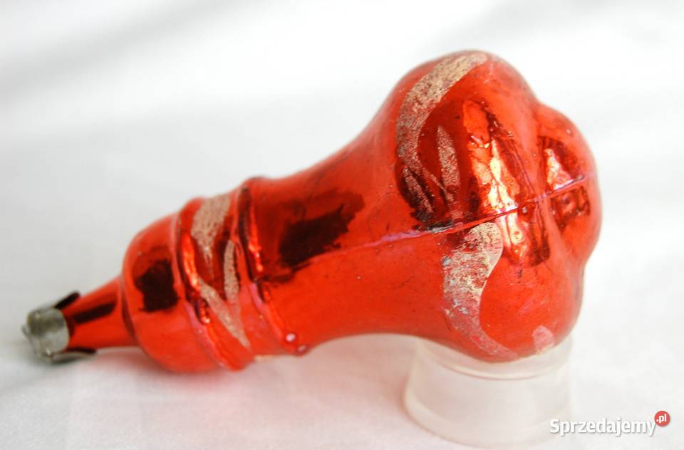 Stara bombka szklana ręcznie malowana dzwonek 12 Lublin