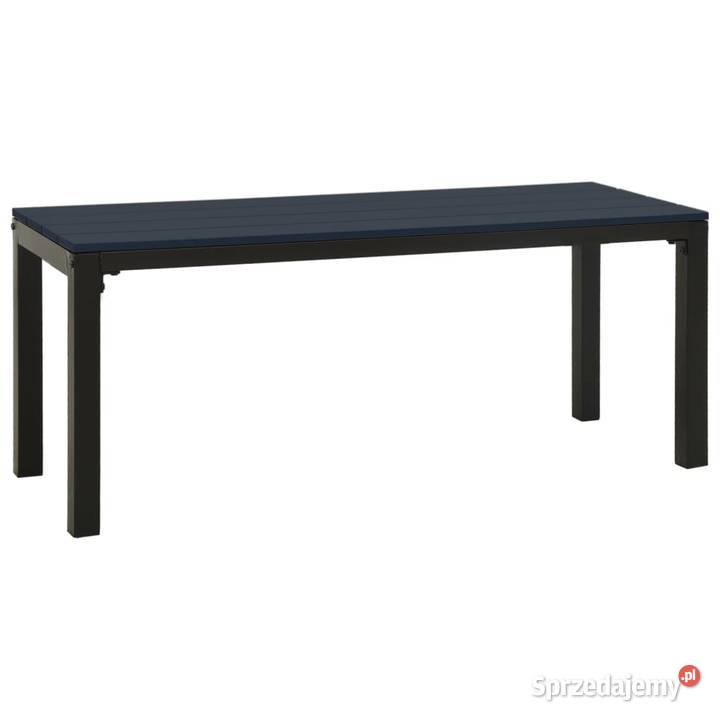 Ławka ogrodowa 110 stal i WPC czarna317141 sprzedam