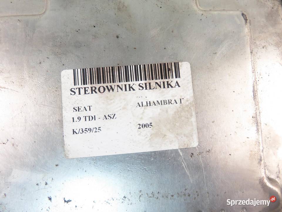 STEROWNIK SEAT ALHAMBRA I 19 TDI ASZ 038906019NA małopolskie